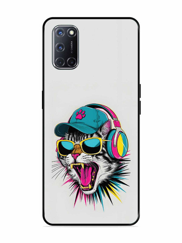 Oppo A52 Neon Pop Art DJ Cat Vibe