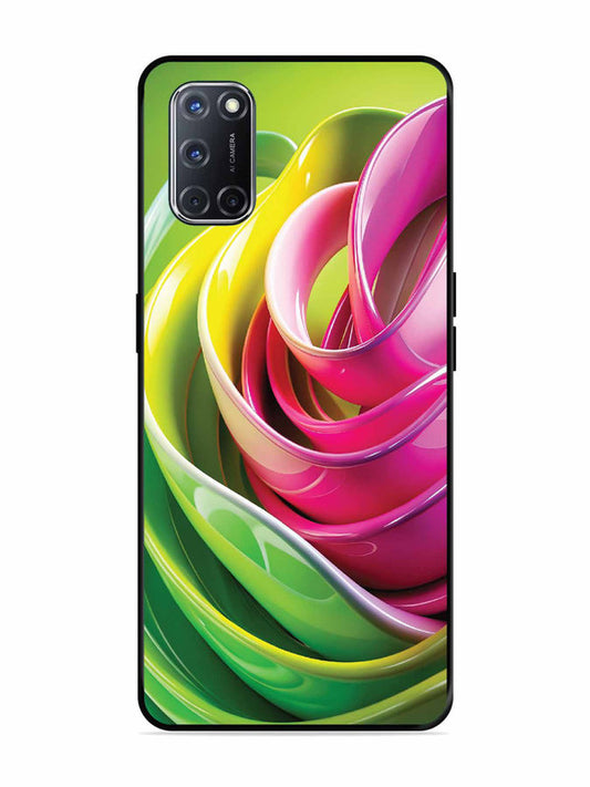 Oppo A52 Vibrant Swirl Glossy Ribbon Art