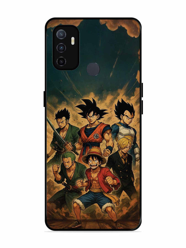 Oppo A53 OnePiece n Dragon Ball Z in one team