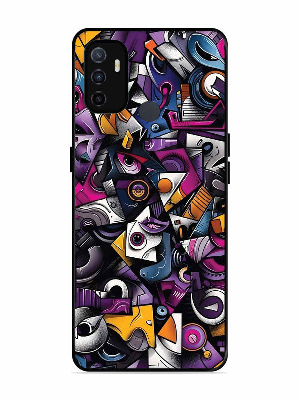 Oppo A53 Abstract Geometric Graffiti Chaos