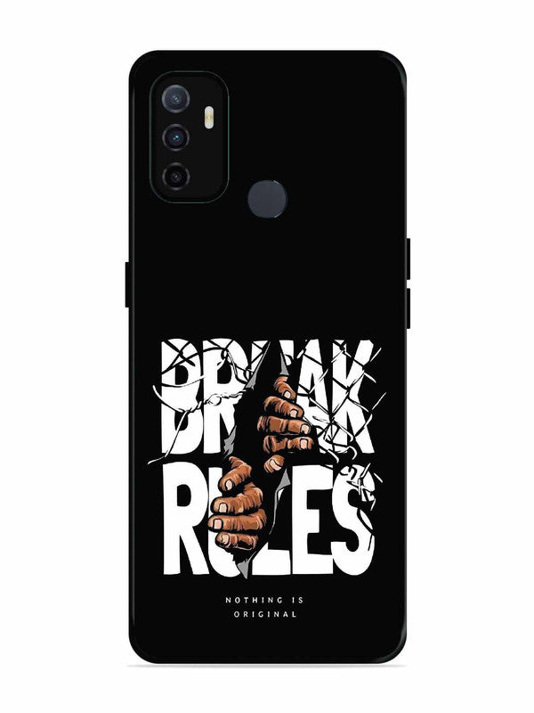 Oppo A53 Break Rules Gritty Typography Art