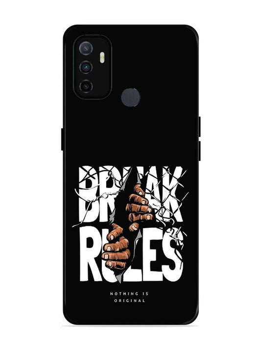 Oppo A53 Break Rules Gritty Typography Art