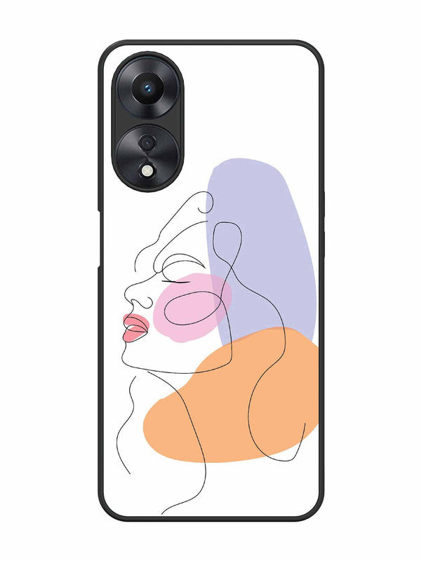 Oppo A58 5G Line Art Girl Face