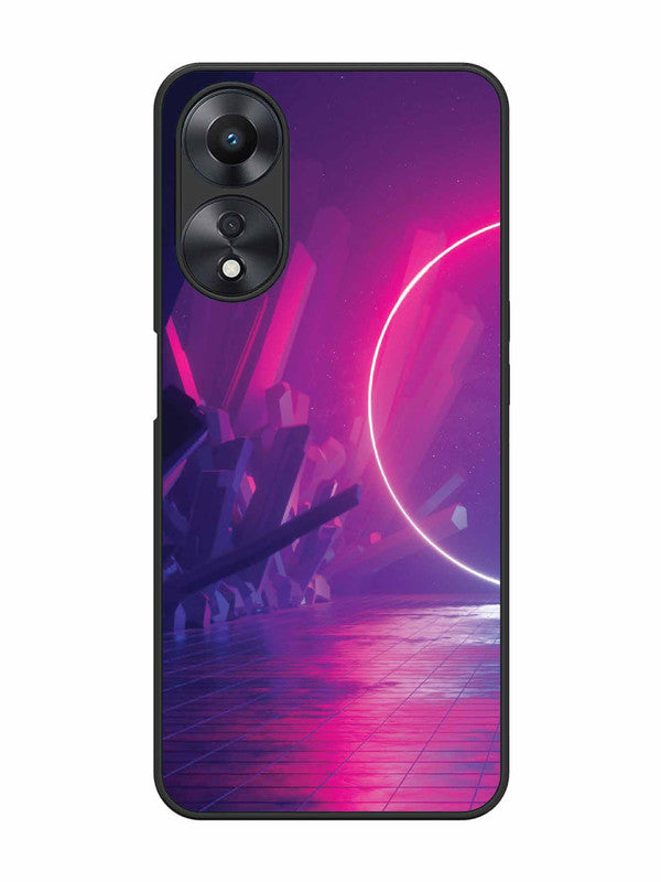 Oppo A58 5G abstract with Neon Light