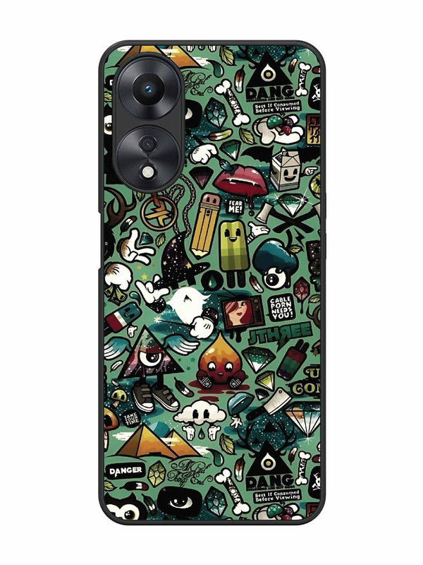 Oppo A58 5G Pop Art Doodle Graffiti Collage