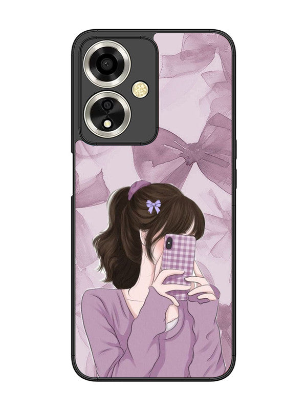 Oppo A59 5G Pinky Girl taking selfie