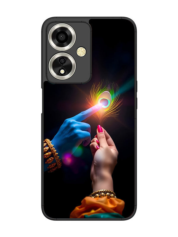 Oppo A59 5G | 2D Metal | Radha Krishna touching feather | OP-A59-454
