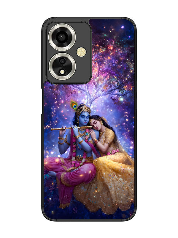 Oppo A59 5G | 2D Metal | Radha Krishna Enjoying Flute | OP-A59-459