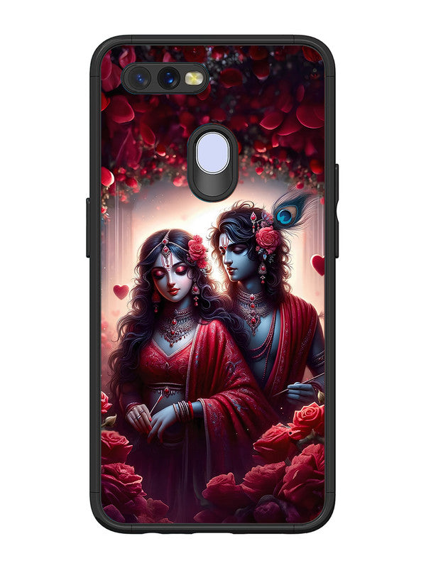 Oppo A7 | 2D Metal | Couples in Red theme like Radha Krishna | OP-A7-458