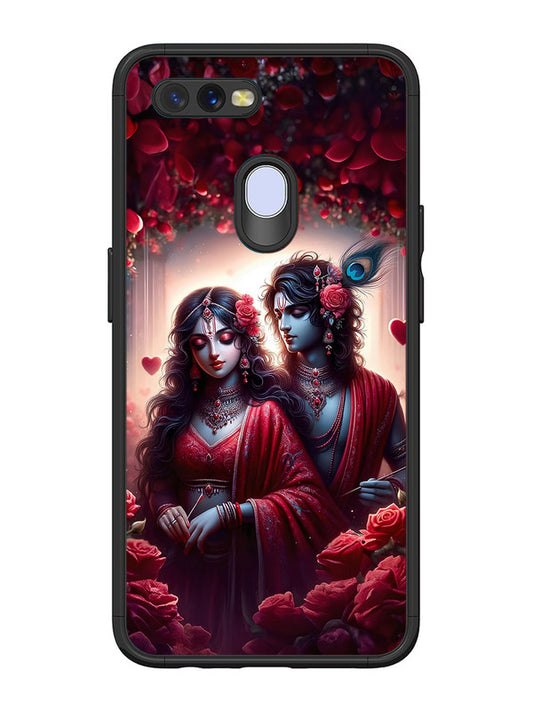 Oppo A7 | 2D Metal | Couples in Red theme like Radha Krishna | OP-A7-458