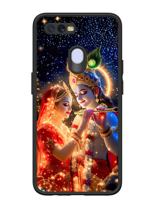 Oppo A7 | 2D Metal | Radha Krishna posing with flute | OP-A7-462