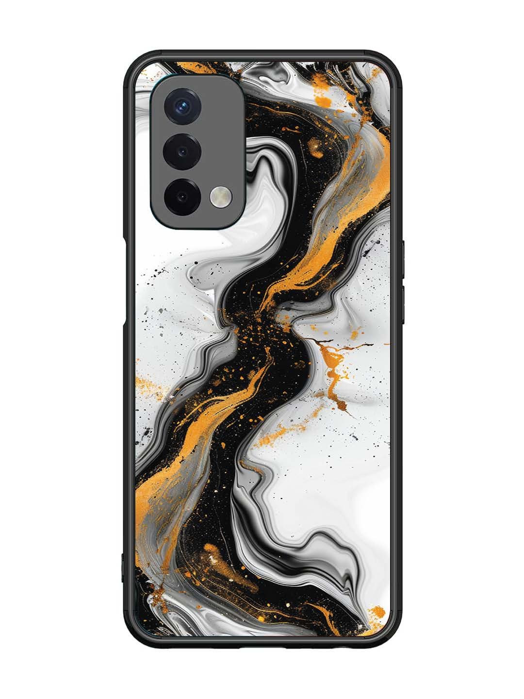 Oppo A74 5G Black And Golden Marble Essence