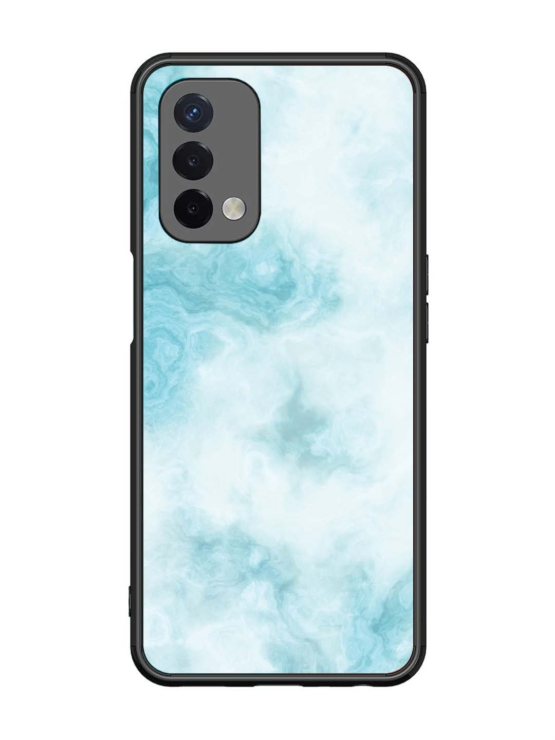 Oppo A74 5G Light Blue with White Ocean Marble