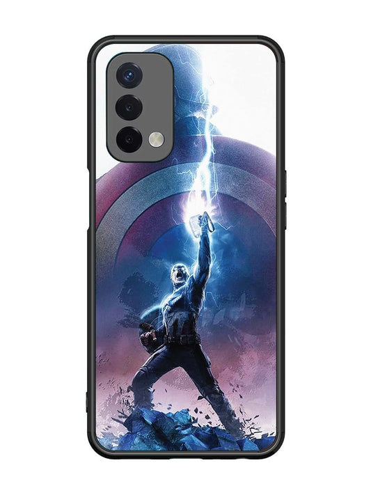 Oppo A74 5G captain-america-thor-hammer-lightning