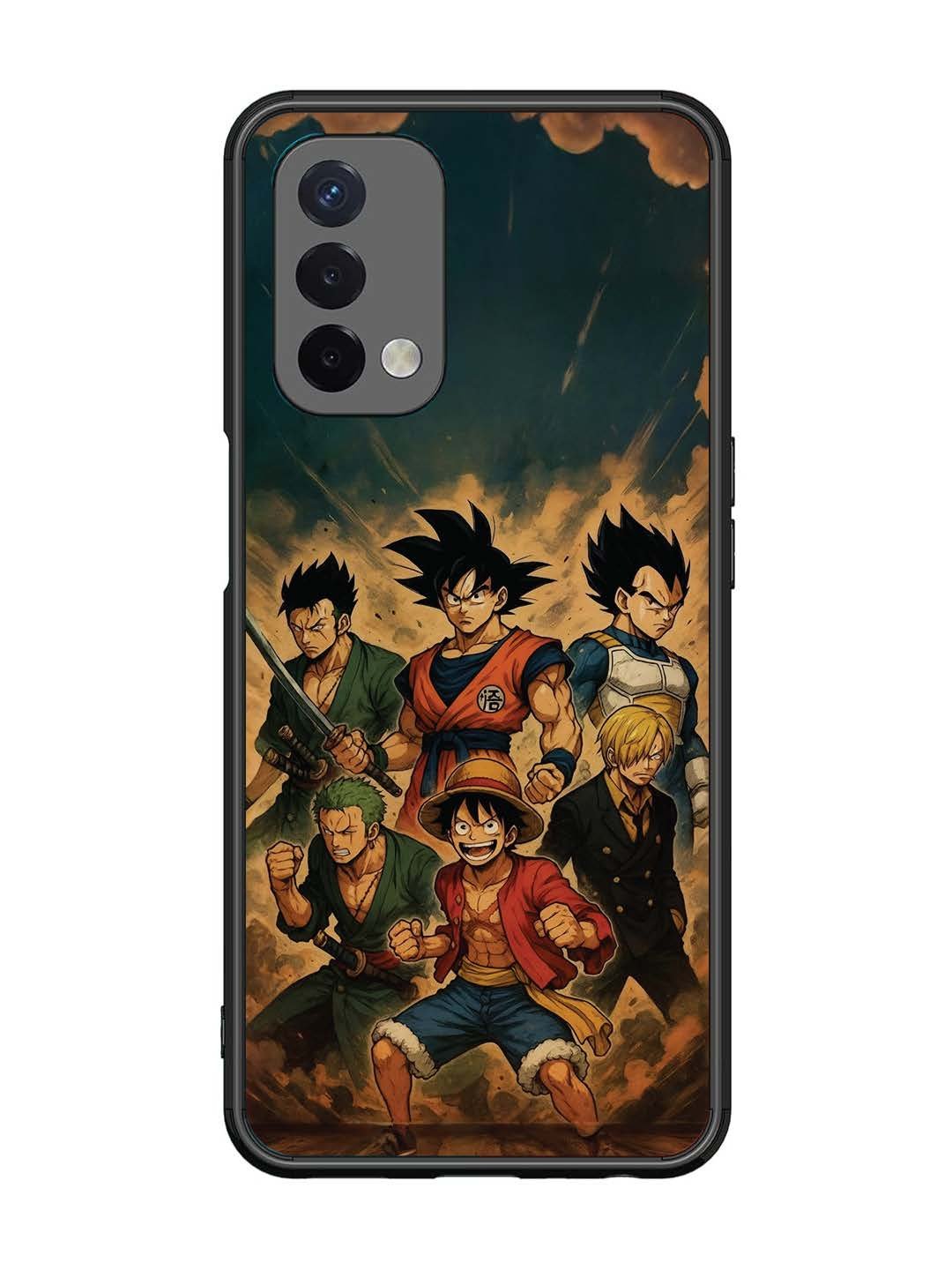 Oppo A74 5G OnePiece n Dragon Ball Z in one team
