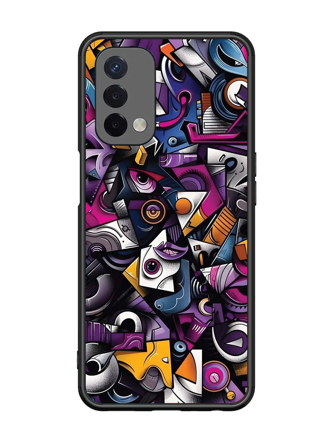Oppo A74 5G Abstract Geometric Graffiti Chaos