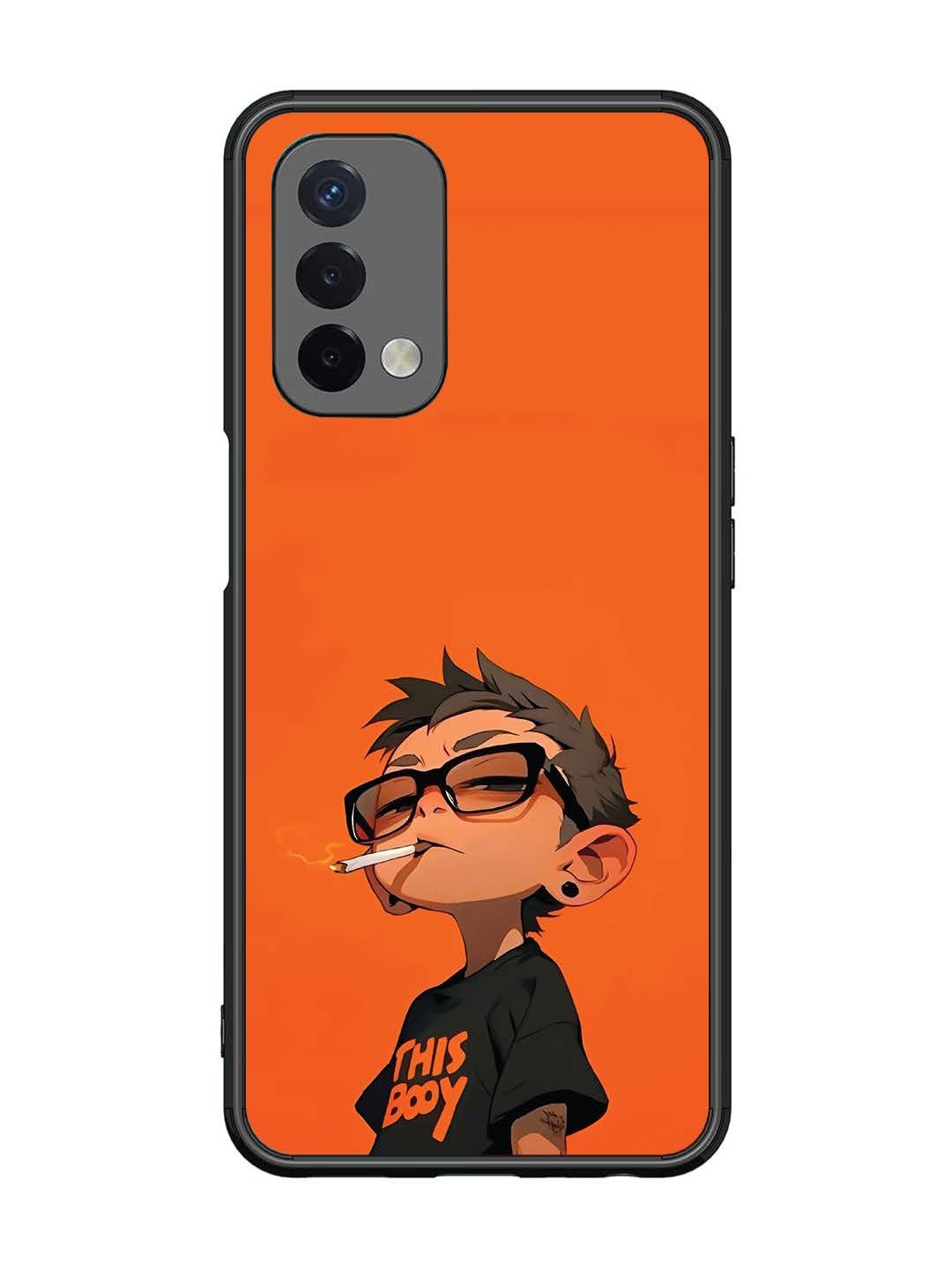Oppo A74 5G Vibrant Orange Attitude Cartoon