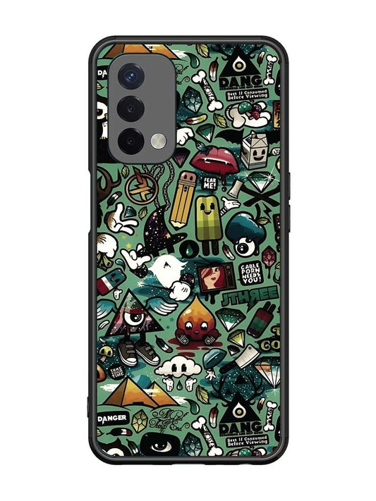 Oppo A74 5G Pop Art Doodle Graffiti Collage