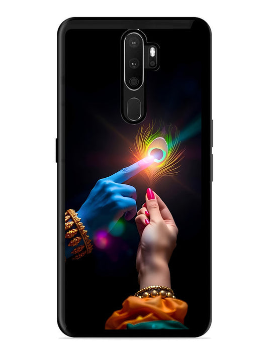 Oppo A9 2020 | 2D Metal | Radha Krishna touching feather | OP-A9-454