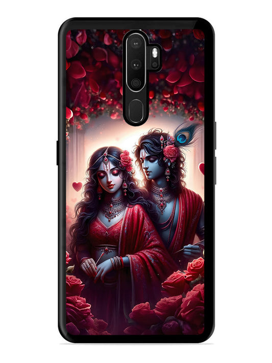 Oppo A9 2020 | 2D Metal | Couples in Red theme like Radha Krishna | OP-A9-458