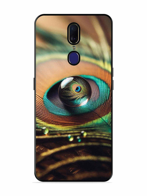 Oppo F11 Water Drop On Peacock Feather