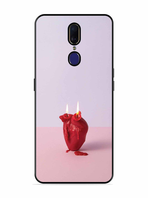Oppo F11 A Lighted Heart Candle