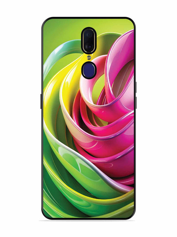 Oppo F11 Vibrant Swirl Glossy Ribbon Art