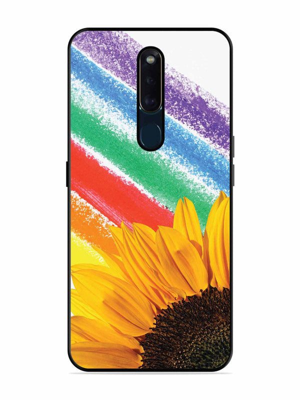 Oppo F11 Pro Sunflower on Colourful Lines