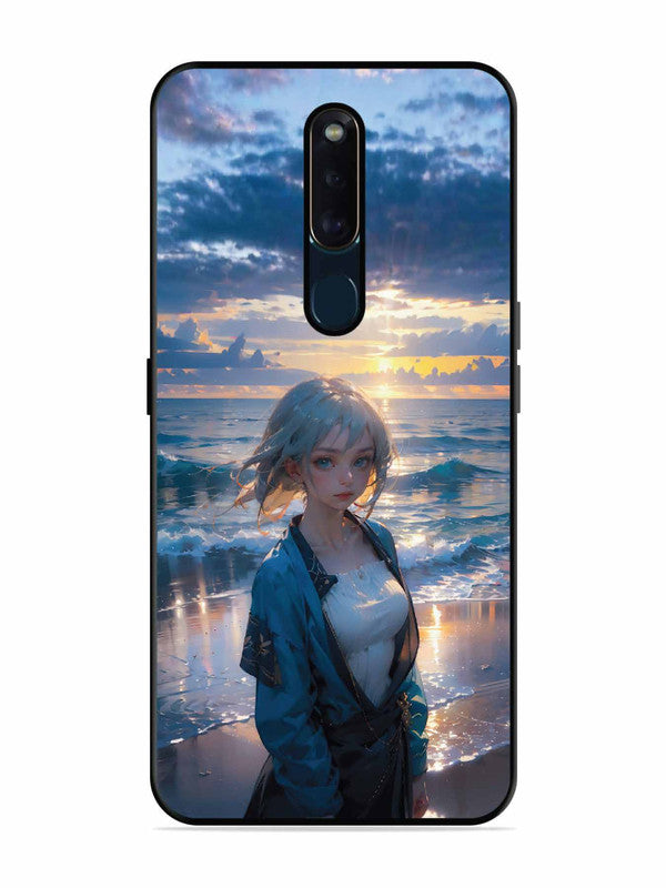 Oppo F11 Pro Anime Girl Beach Ocean Waves