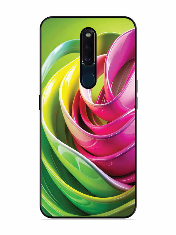 Oppo F11 Pro Vibrant Swirl Glossy Ribbon Art
