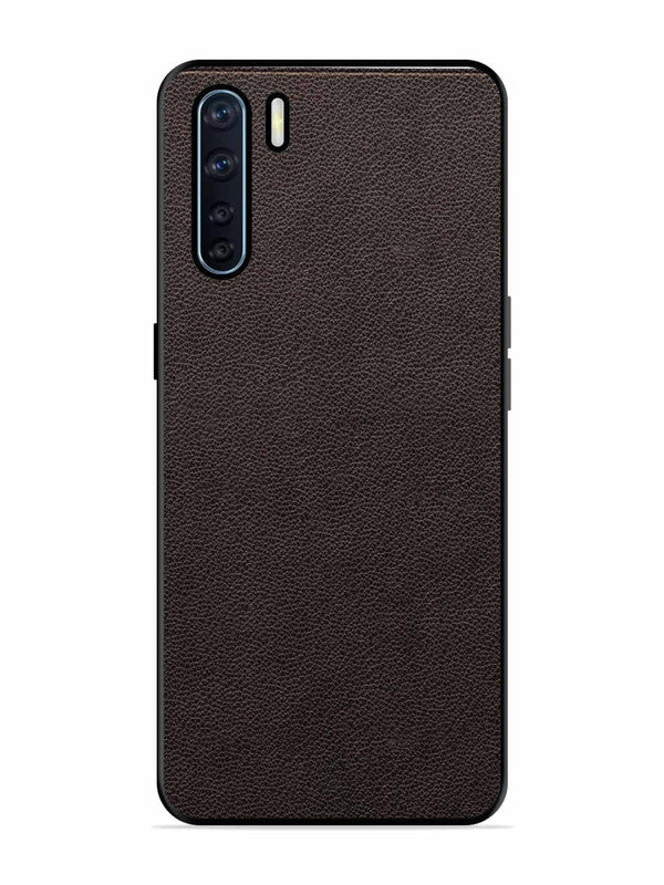 Oppo F15 Print of Brown Leather Pattern