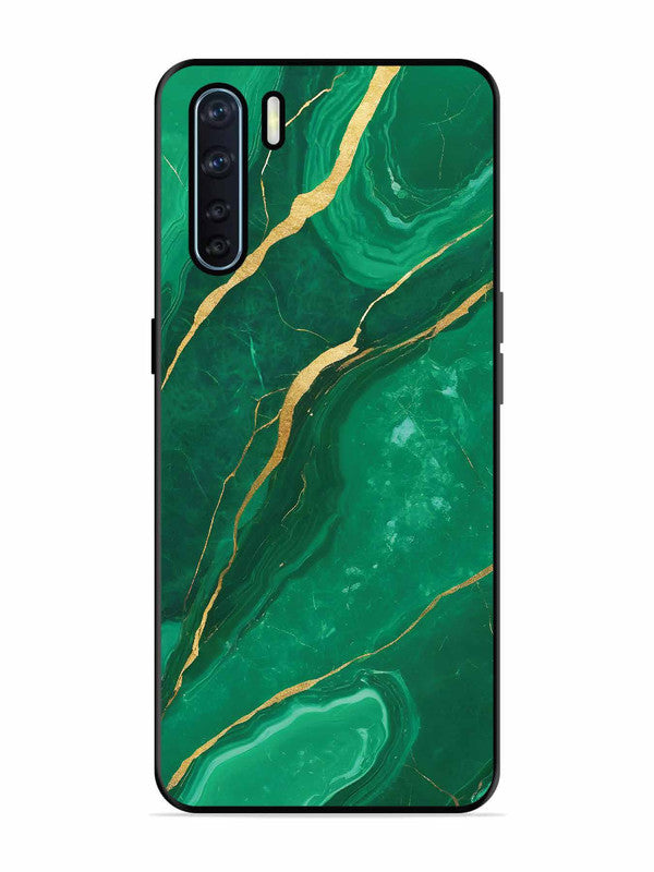 Oppo F15 Citrus Green Marble