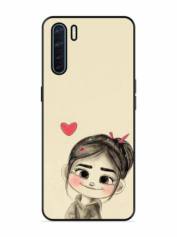 Oppo F15 Cute Girl Looking at You