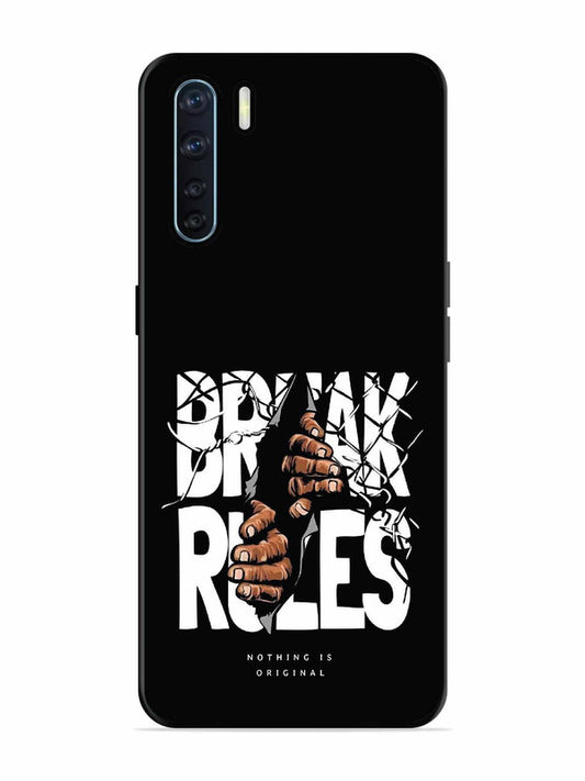 Oppo F15 Break Rules Gritty Typography Art