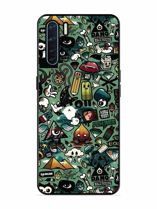 Oppo F15 Pop Art Doodle Graffiti Collage