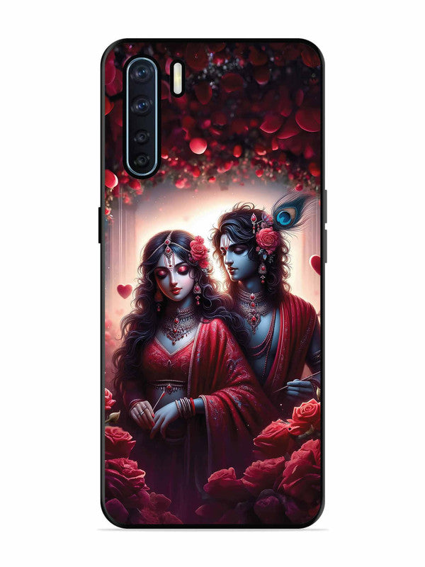 Oppo F15 Couples in Red theme like Radha Krishna