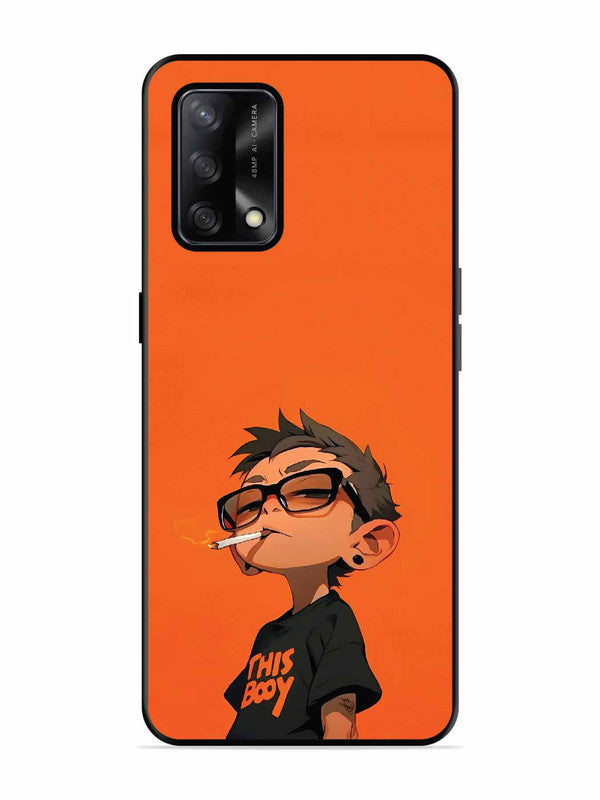 Oppo F19 Vibrant Orange Attitude Cartoon