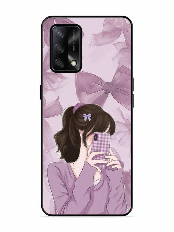 Oppo F19 Pinky Girl taking selfie