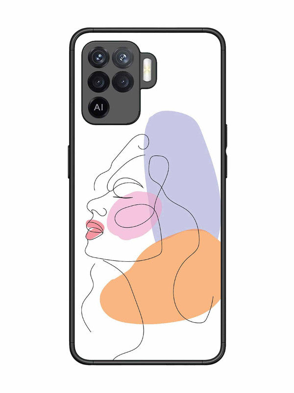 Oppo F19 Pro Line Art Girl Face