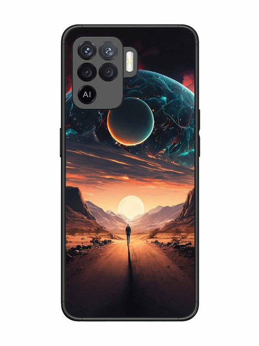 Oppo F19 Pro Sunset with space scene