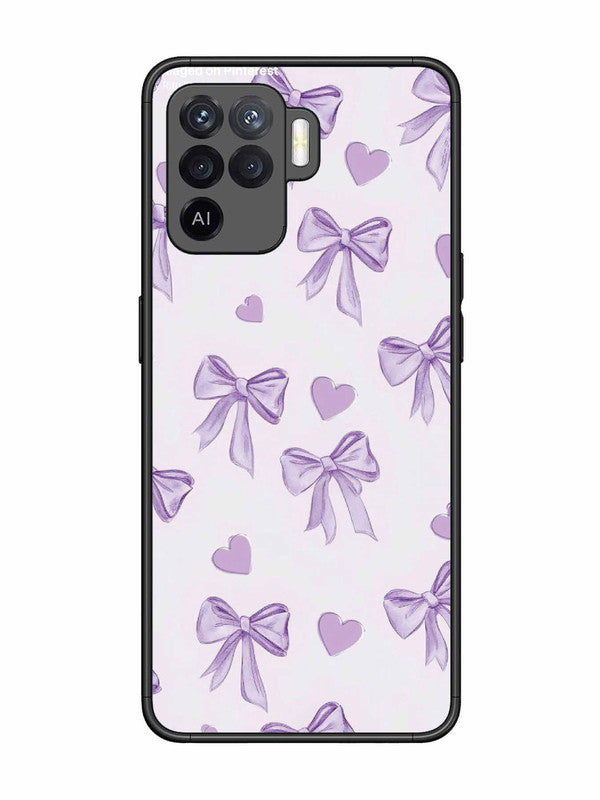 Oppo F19 Pro Bow Tie, Purple Hair Band