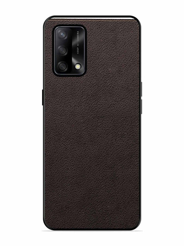 Oppo F19S Print of Brown Leather Pattern
