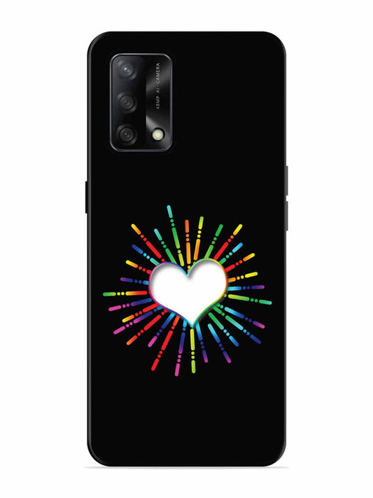 Oppo F19S Colourful Heart on Black