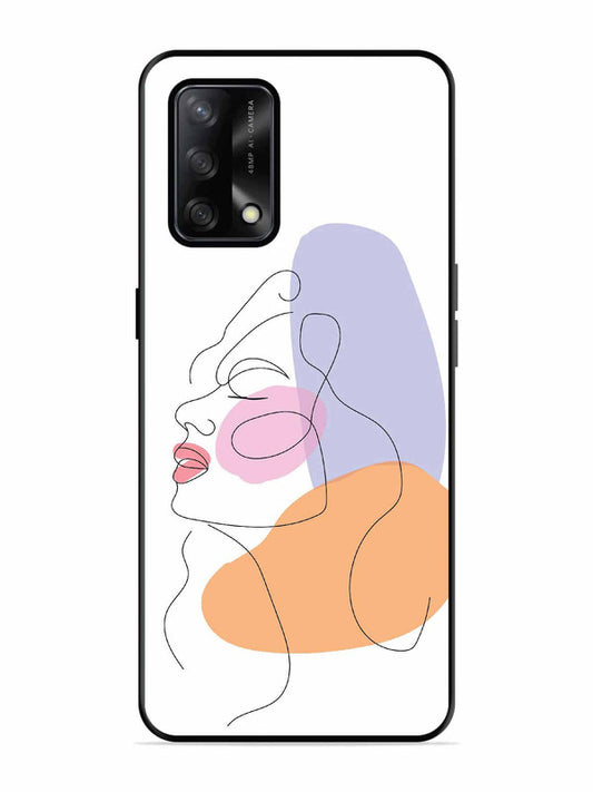 Oppo F19S Line Art Girl Face