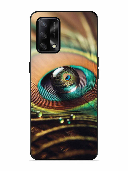 Oppo F19S Water Drop On Peacock Feather