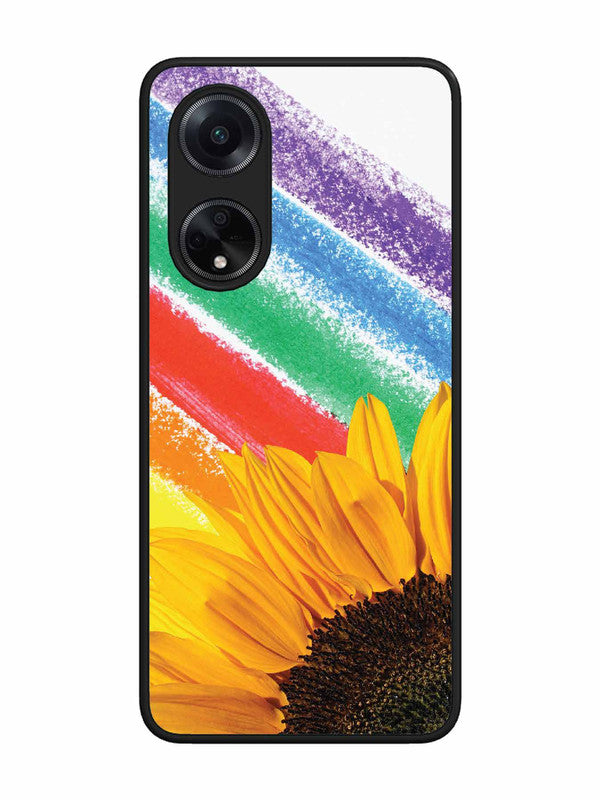 Oppo F23 5G Sunflower on Colourful Lines