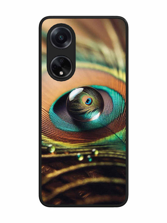Oppo F23 5G Water Drop On Peacock Feather