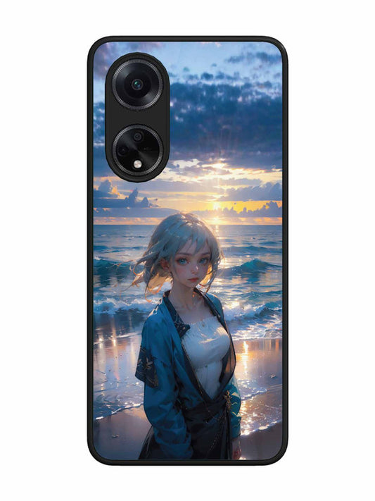 Oppo F23 5G Anime Girl Beach Ocean Waves