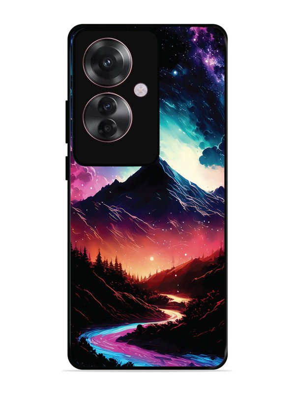 Oppo F25 Pro 5G mountain-valley-Colorful-cloud-at-night