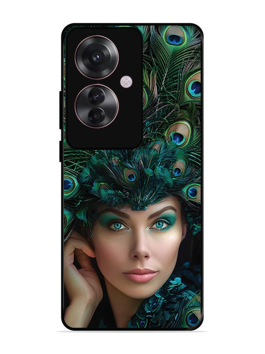 Oppo F25 Pro 5G Girl with peacock feather Crown
